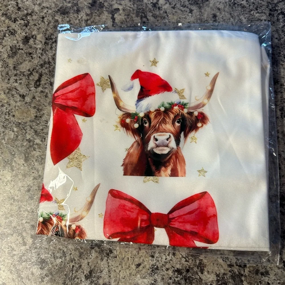 Festive Cow Print pillow cover